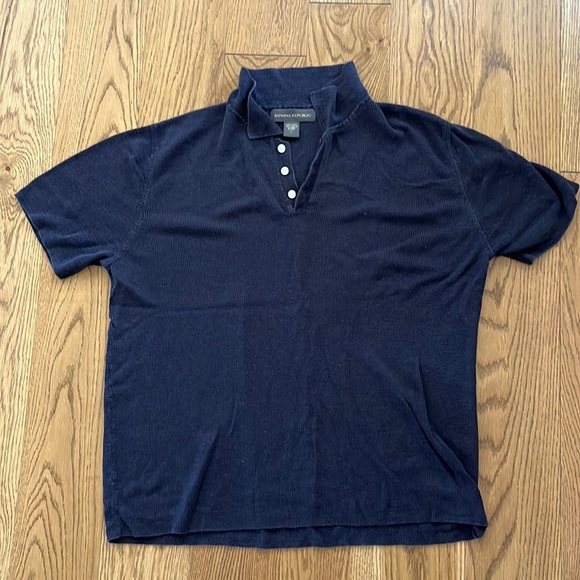 Banana Republic Other - Navy Blue Banana Republic 100% Linen Soft Polo